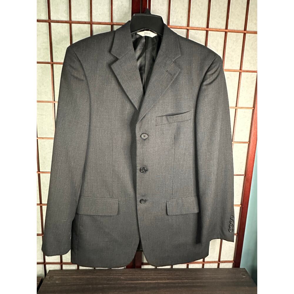 Versini Men's Black 3 button blazer 38 regular 100% wool